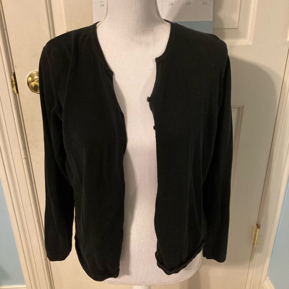 black cardigan